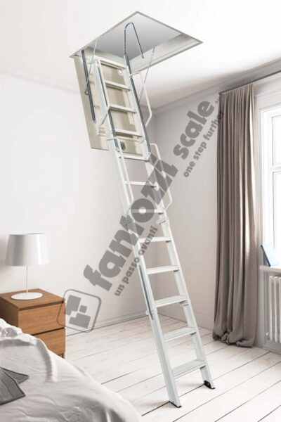 3.65 – 5 Metre Açılır 4 Katlanır Metal Çatı Merdiveni